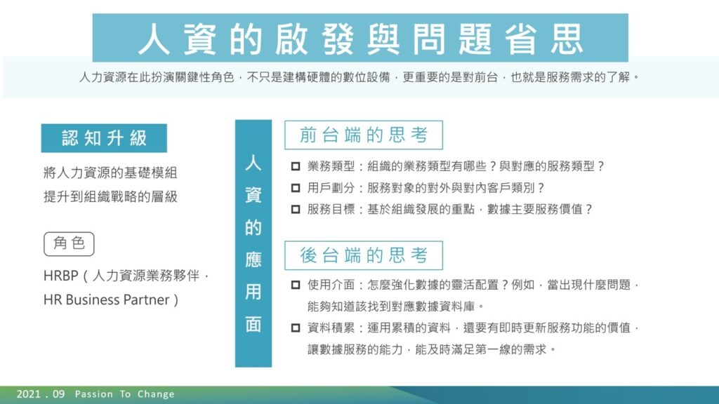 人資的啟發與問題省思